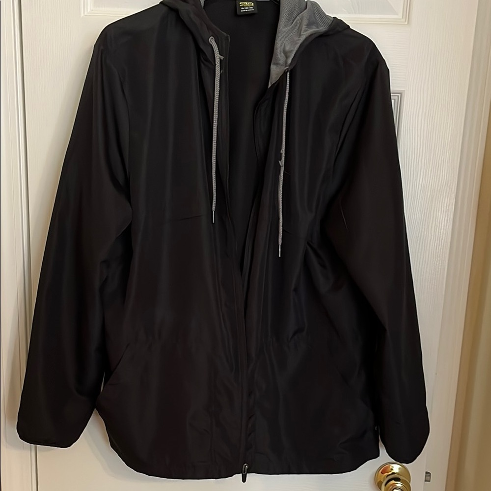 Men's Black Hooded Lightweight Jacket